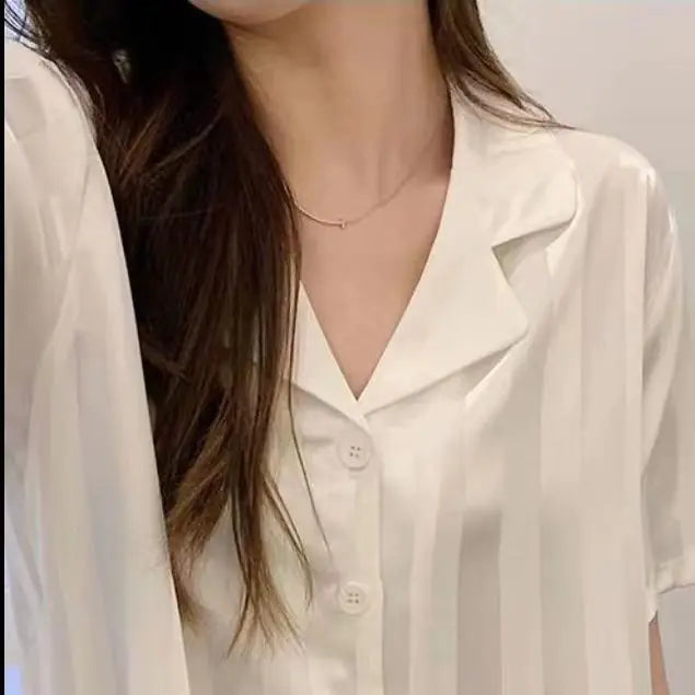 Silk Pajama Set for Women - Long Sleeve & Pants