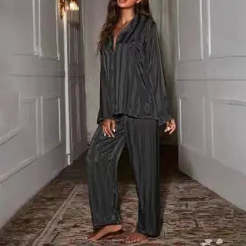 Silk Pajama Set for Women - Long Sleeve & Pants