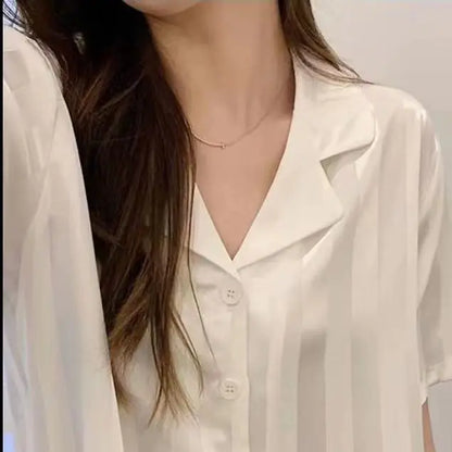 Silk Pajama Set for Women - Long Sleeve & Pants